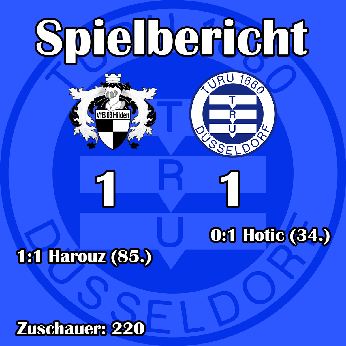 1:1 in Hilden – TuRU verschenkt Zwei Punkte