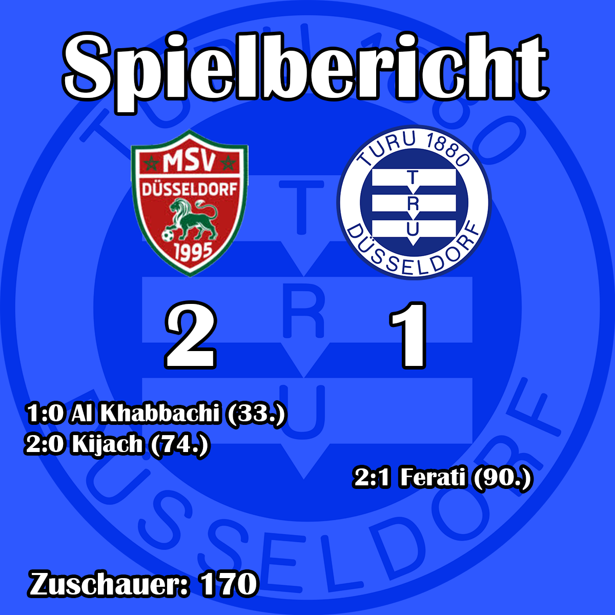 TuRU wacht beim MSV zu spät auf
