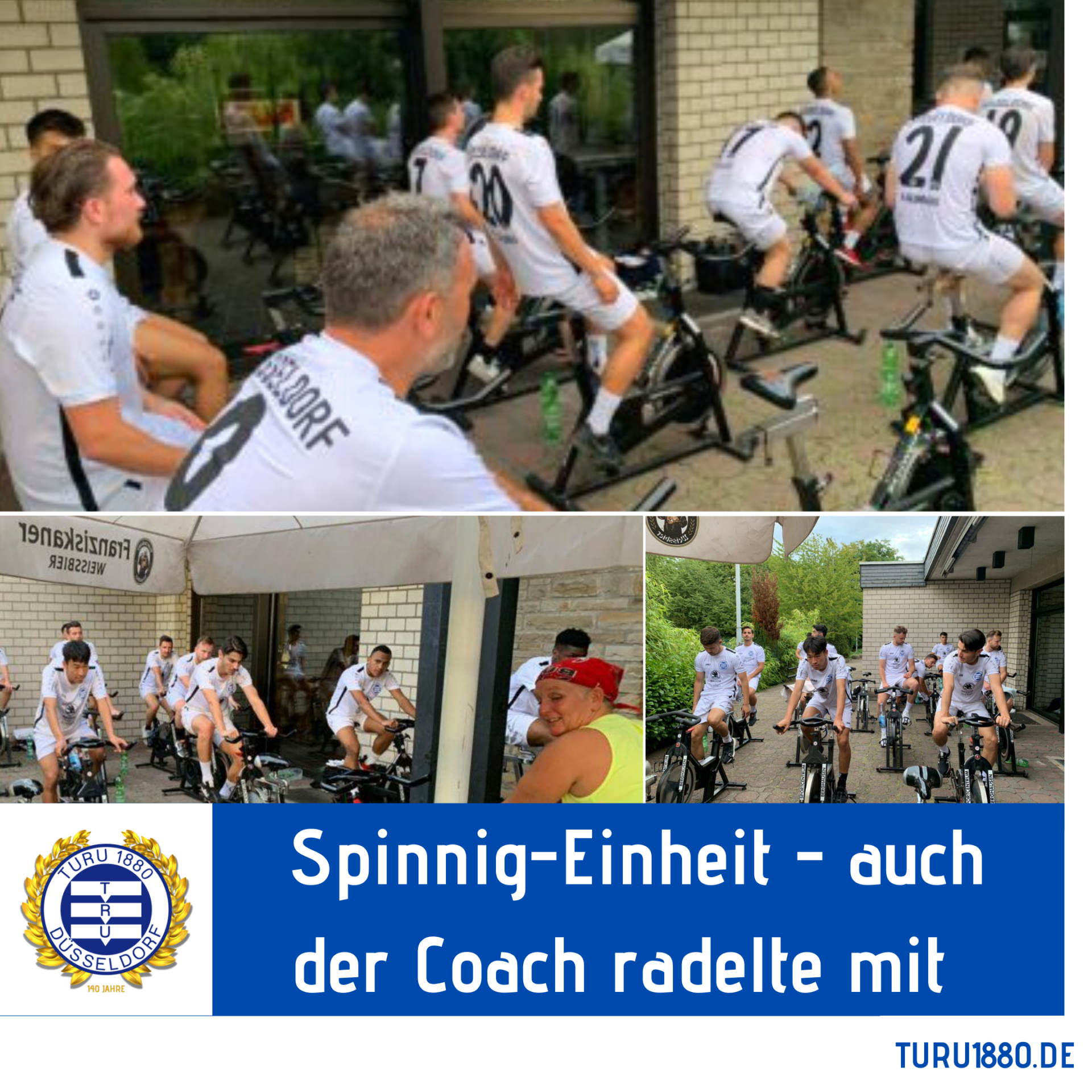 Spinnig-Einheit – auch der Coach radelte mit